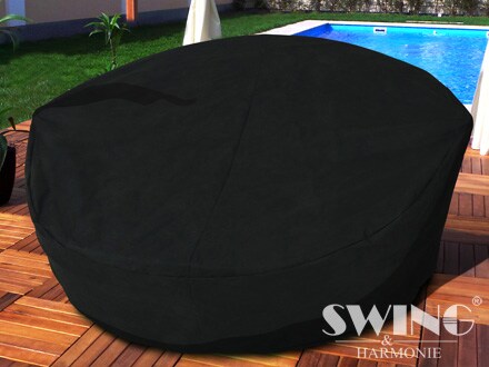 Swing&Harmonie LED - Sonneninsel Rattan Lounge Polyrattan Sitzgruppe Liege Insel inkl. Abdeckcover- versch. Ausführungen
