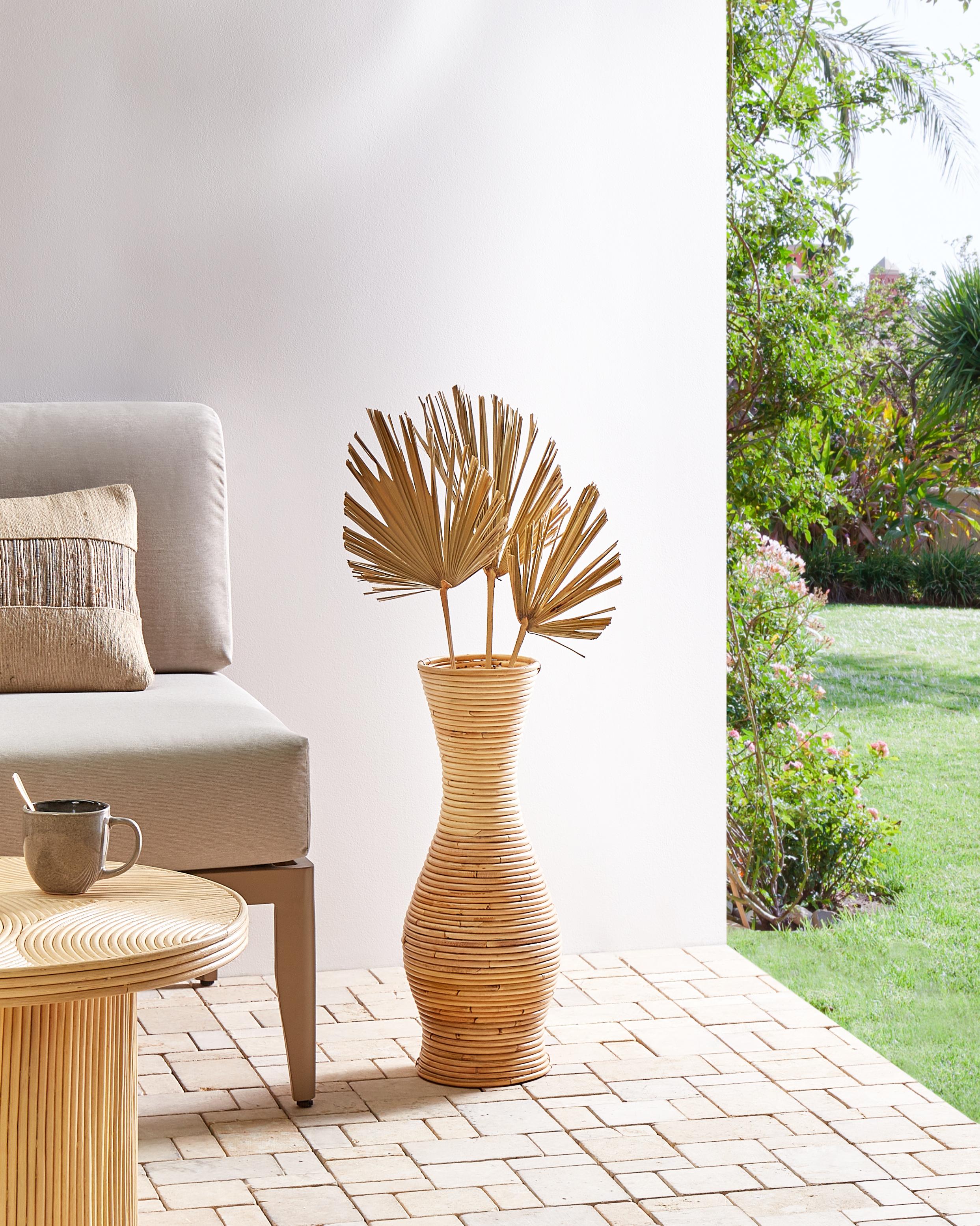 Decoratieve vaas TRINISA Rotan 50 cm Natuurlijk