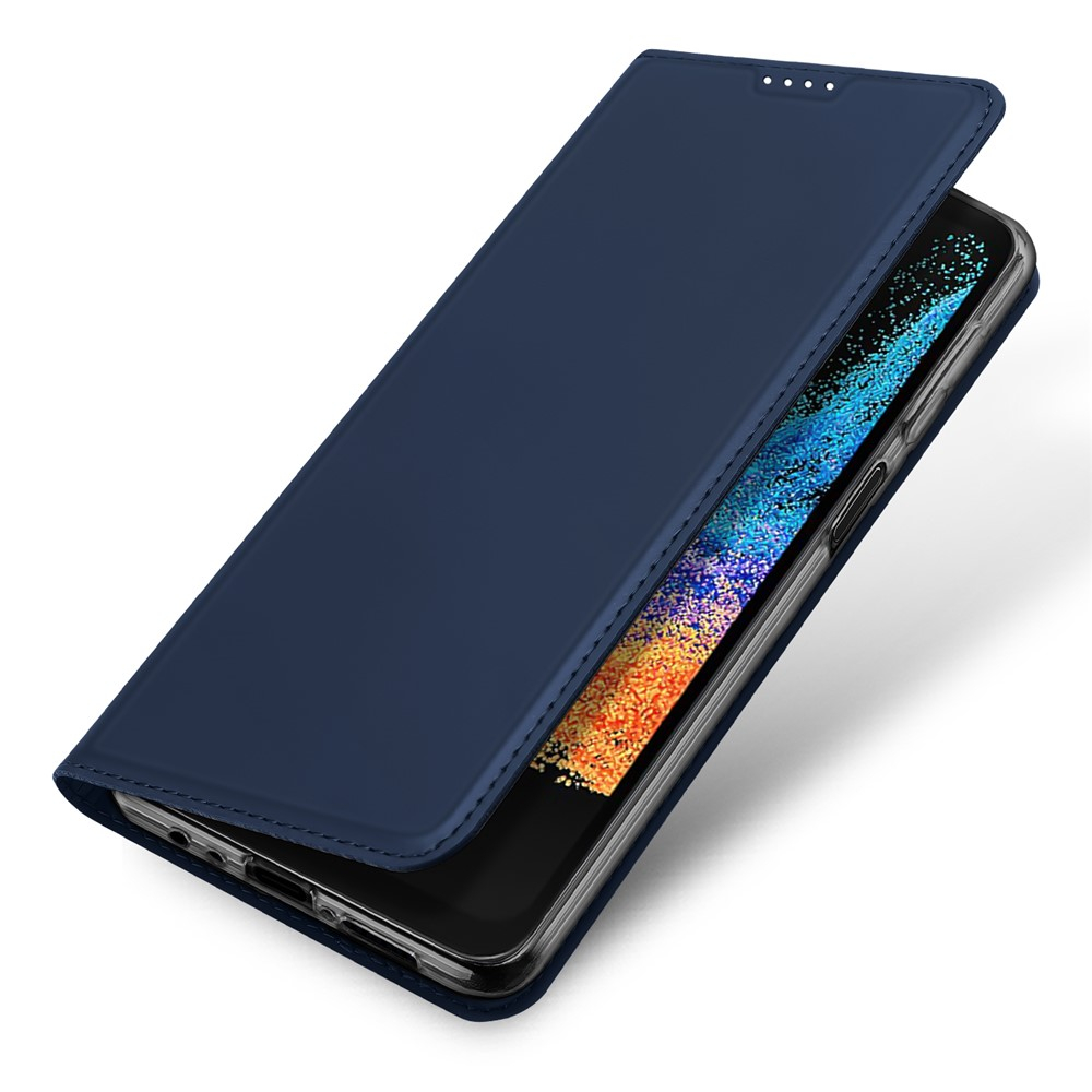 Samsung Galaxy XCover7 Pro Flip Wallet Cover Leder Tasche - Blau