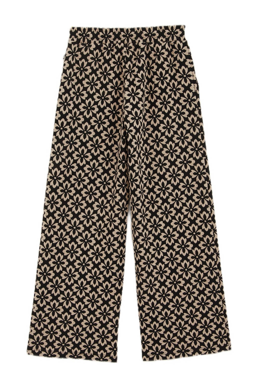 WE Fashion straight palazzo broek zwart