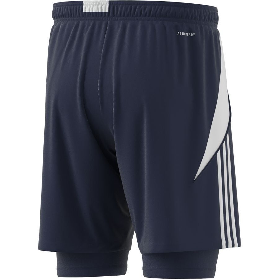 adidas Short d'Entraînement Tiro 24 2 EN 1 - Bleu/Blanc