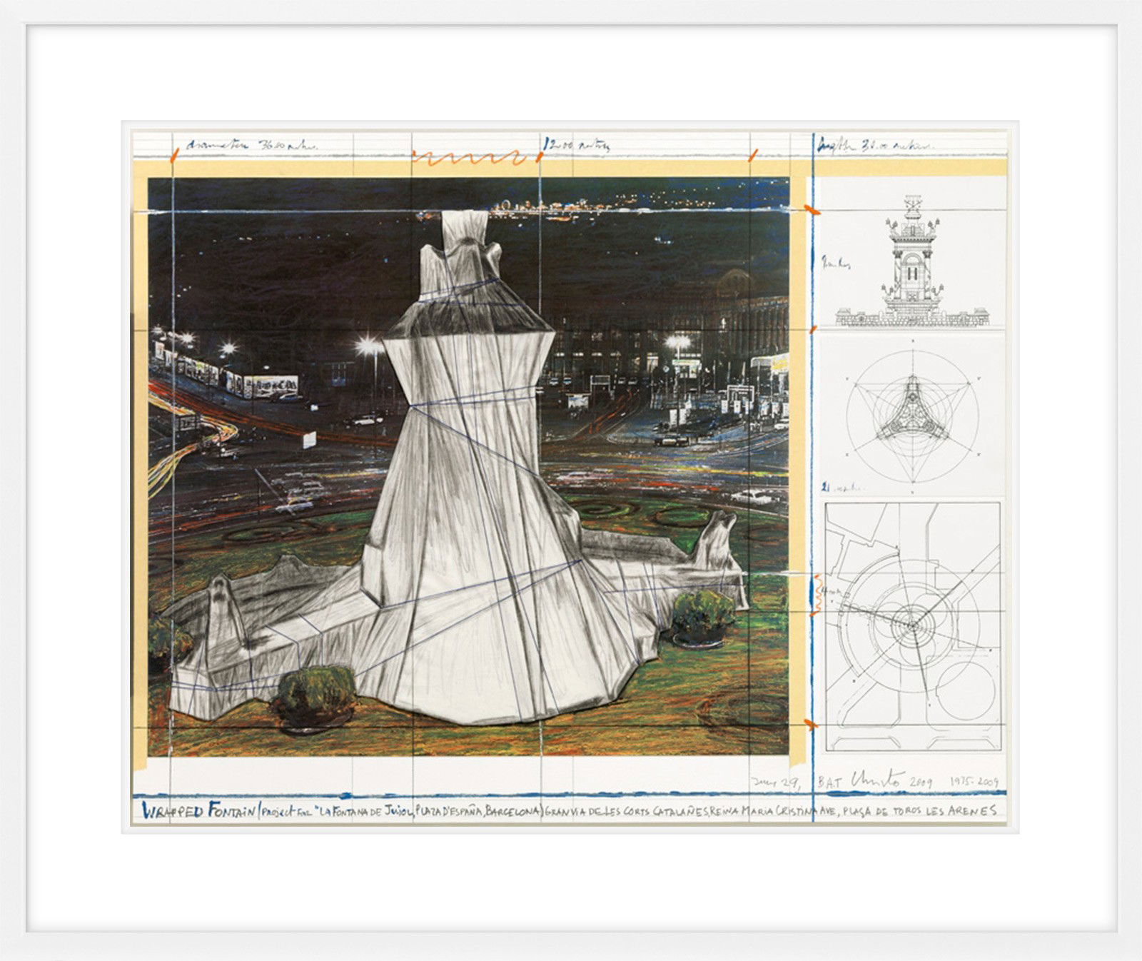 Wrapped Fountain by Christo - Limited Edition. Edition of: 200. Signed.