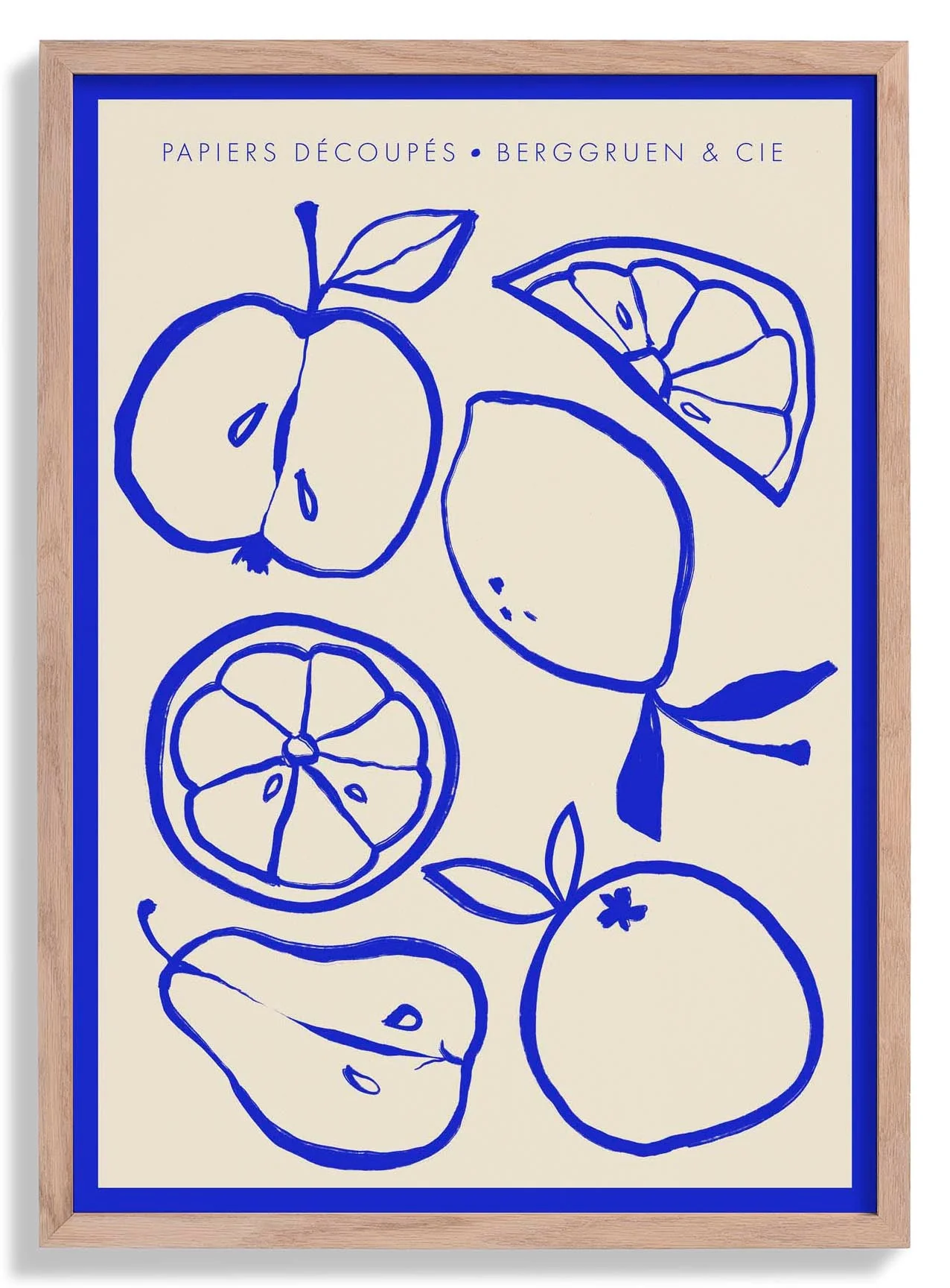 Fruitbowl Blue Papiers Découpés Kunstausstellung
