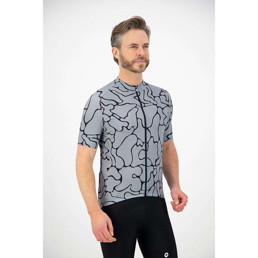 Assos MILLE GT Summer Voganski Fietsshirt Korte Mouwen Grijs/Zwart Heren