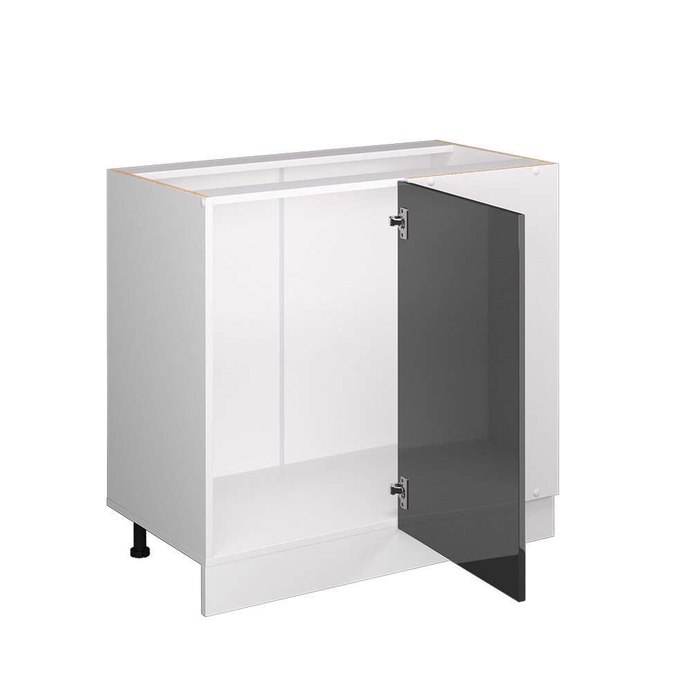 Vicco Eckunterschrank Küchenschrank Küchenzeile R-Line 86 cm Weiß Anthrazit Tür Hochglanz