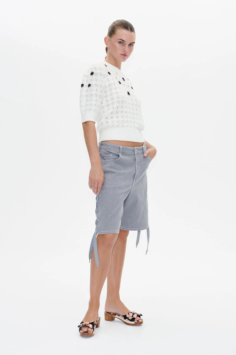 Baum und Pferdgarten  Neo denimshorts - Grey Worn Out Denim