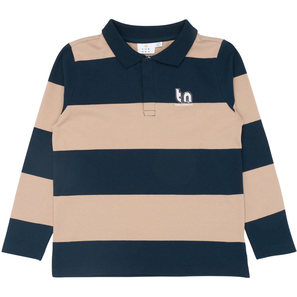 Køb The New Navy Blazer Striped Rhett L_S Pique Polo