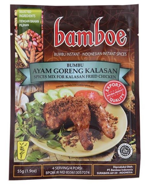 Bamboe Bumbu Ayam Goreng Kalasan Gefrituurde Kip Kruiden 55g