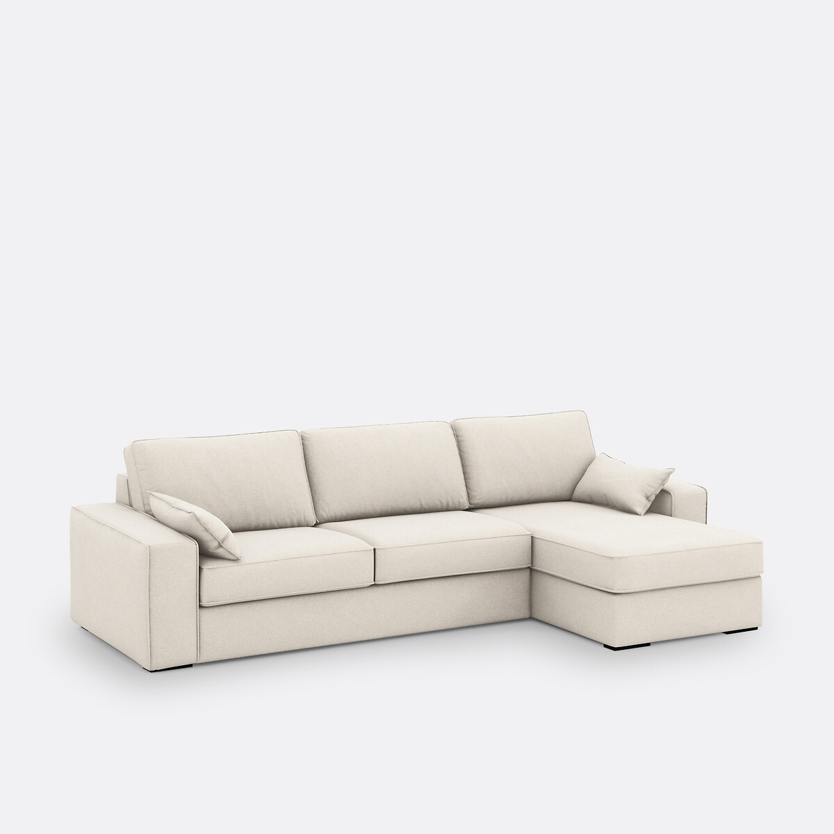LA REDOUTE INTERIEURS<br>Sofá-cama de canto em tecido texturizado, Bultex, Cécilia