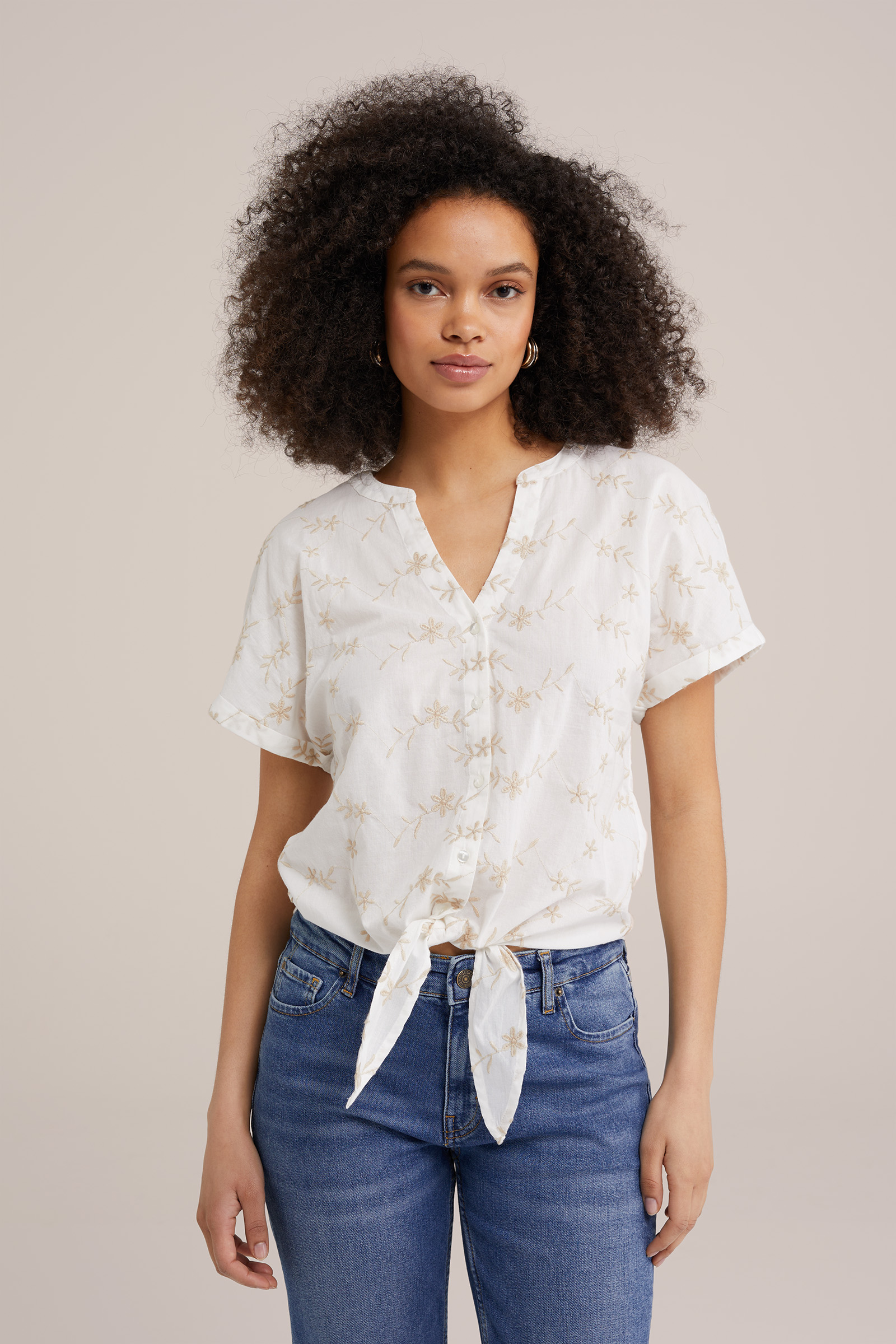 blouse met embroidery WE Fashion Wit
