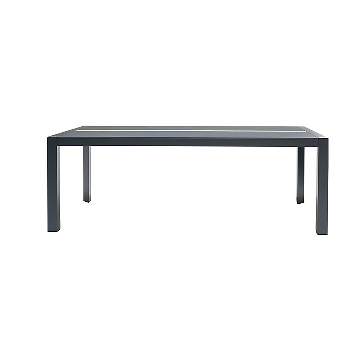 Table de jardin Freser en aluminium coloris gris L.200,2 x l.100 x H.74,3 cm