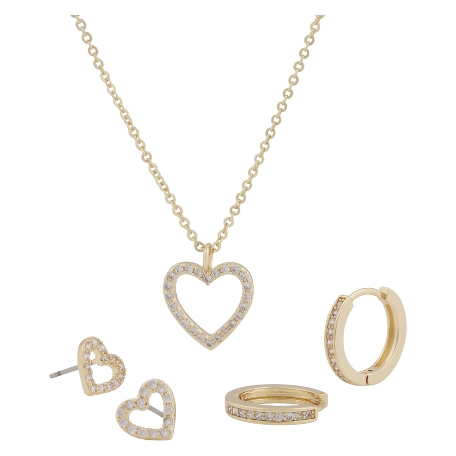 Snö Of Sweden Maine Necklace Set 3 Gold/Clear