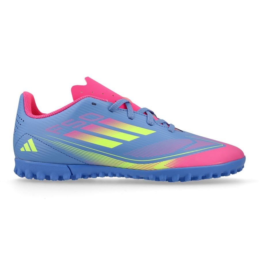 adidas F50 Club TF Celestial Victory - Blue Fusion/Lucid Lemon/Lucid Pink Enfant