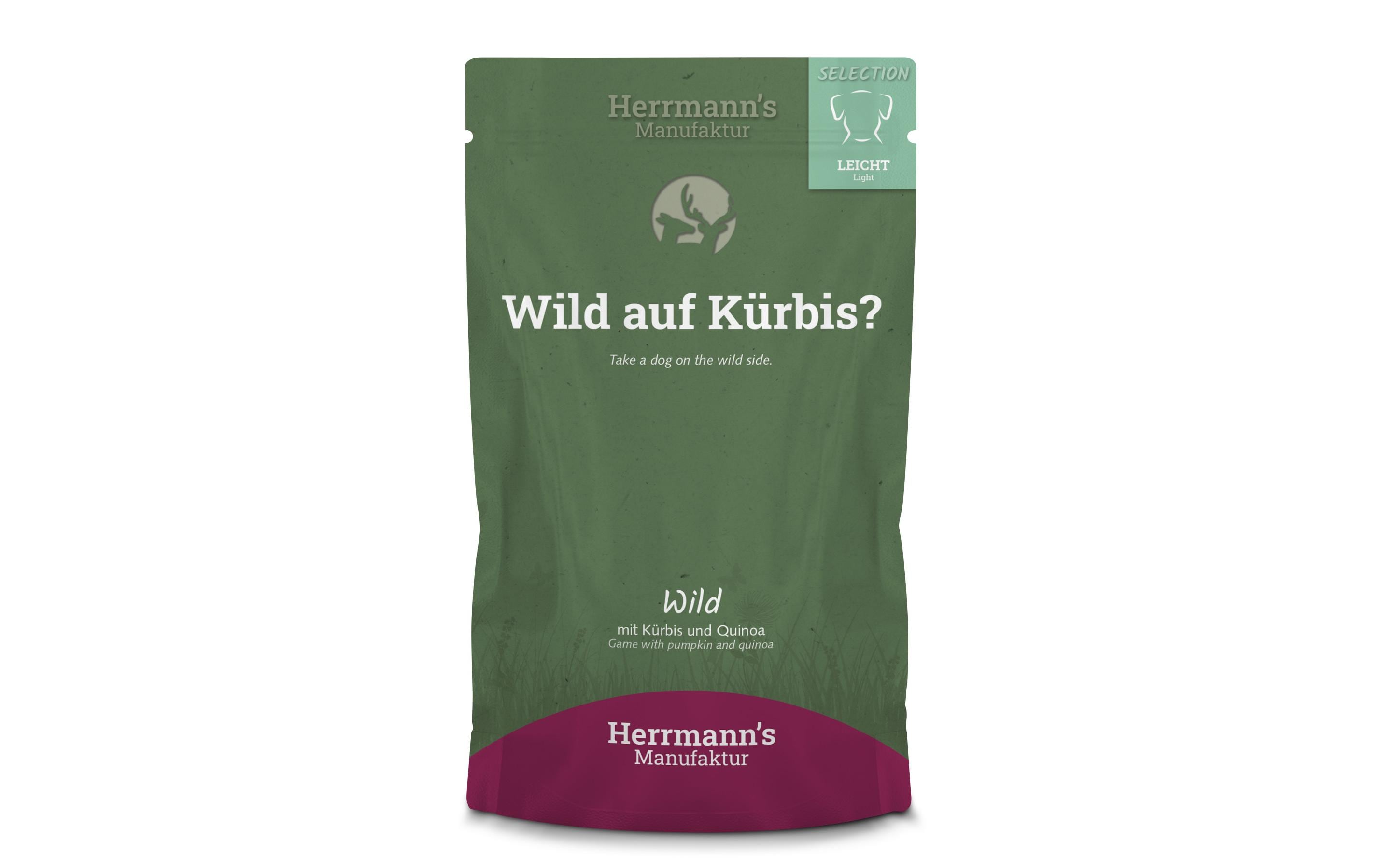 Nassfutter Leicht Wild mit Kürbis und Quinoa, 15 x 150gFettarmes, ballaststoffreiches Alleinfuttermittel