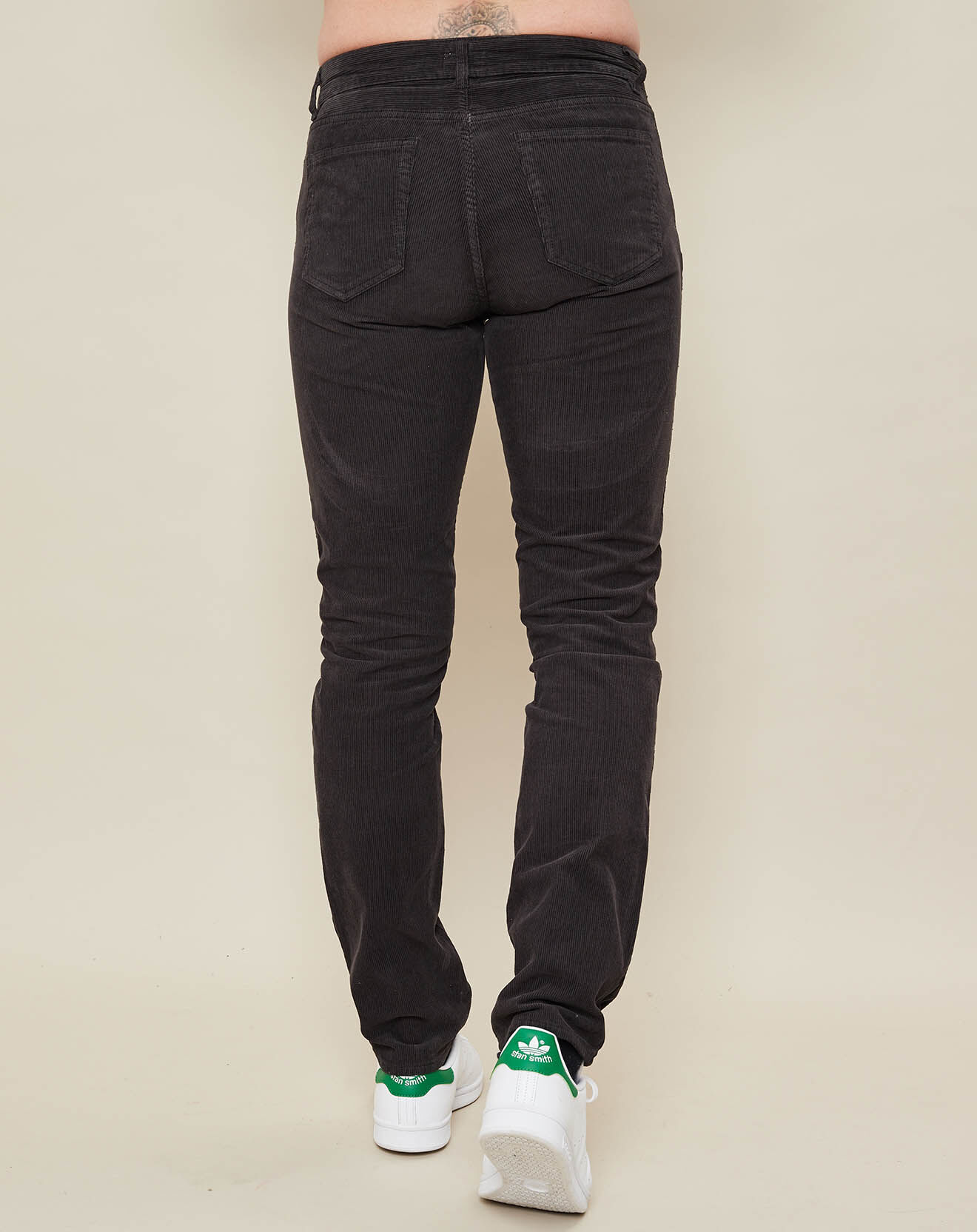 Hartford Pantalon en velours côtelé Tim anthracite