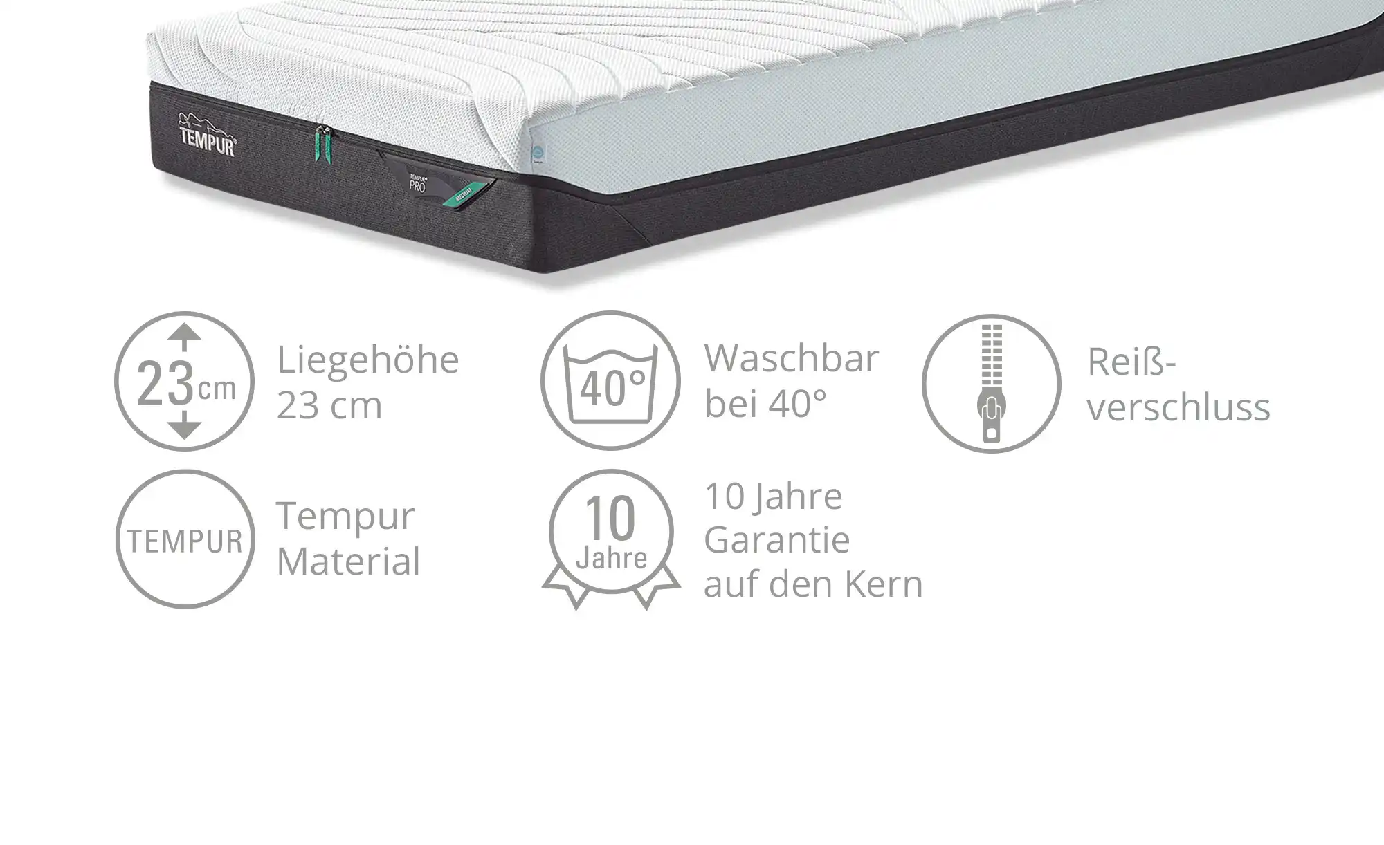 TEMPUR Viscoschaummatratze Medium Pro CoolQuilt