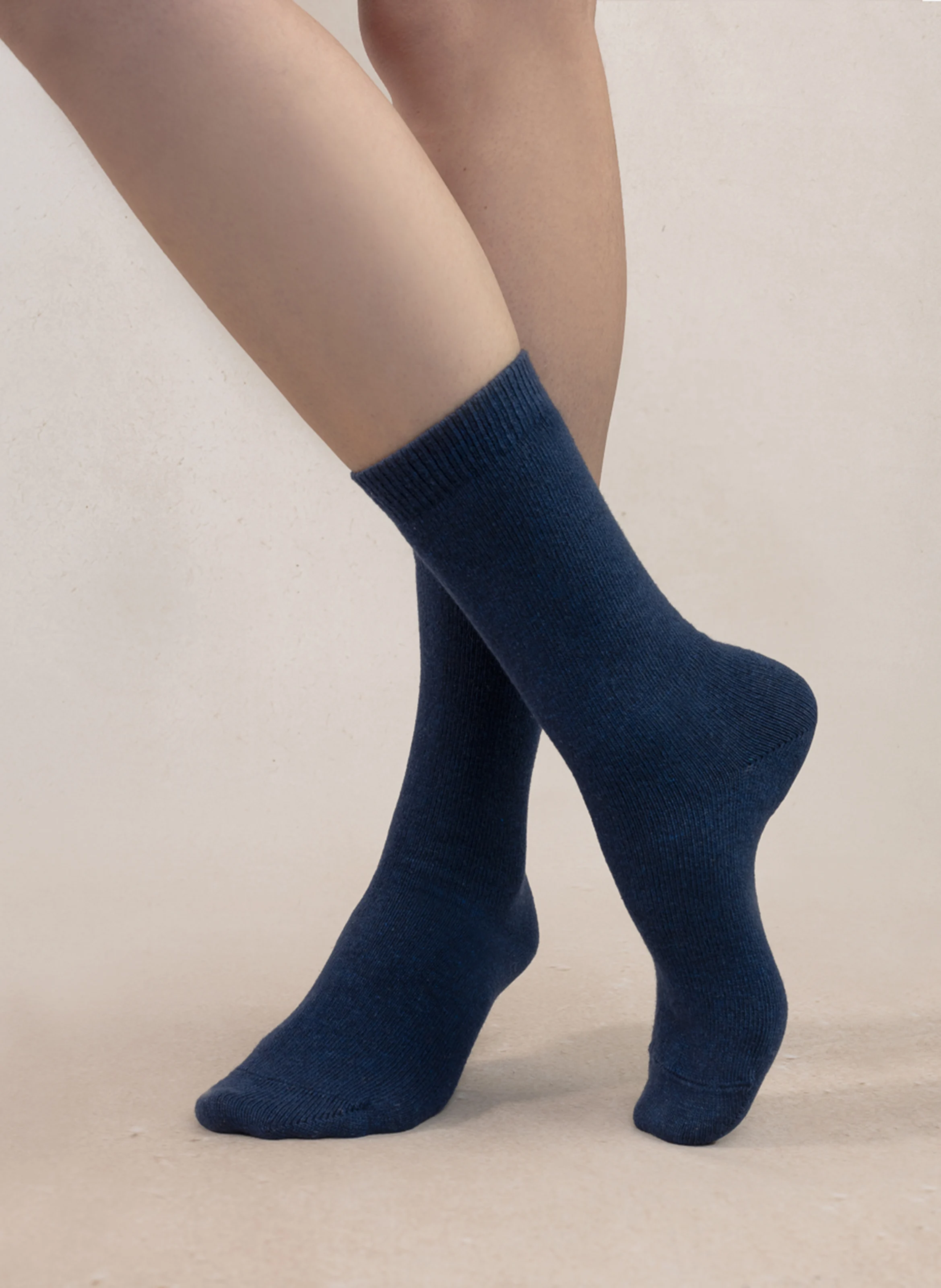 Chaussettes en laine mélangée | Bleu