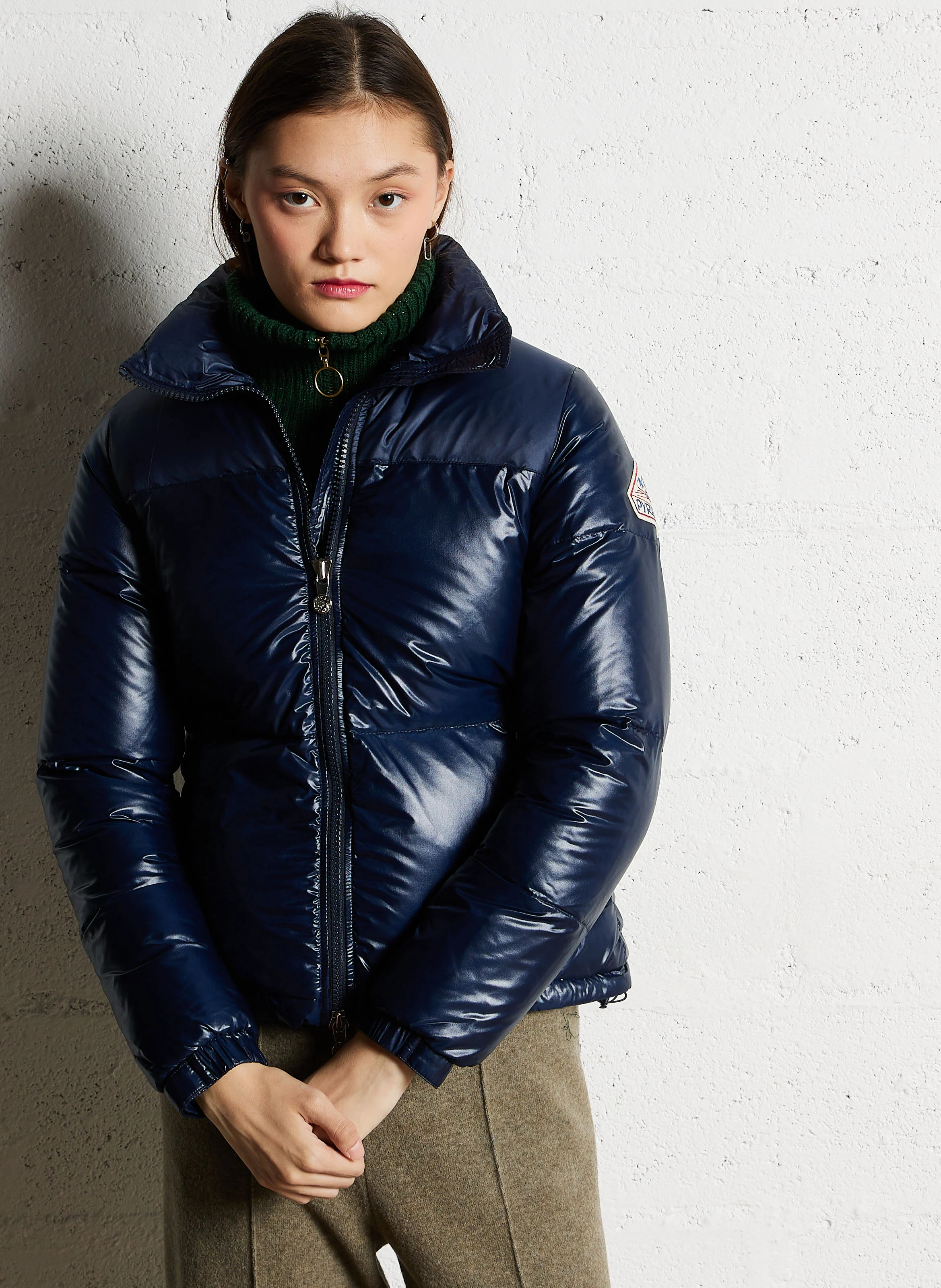 GOLDIN - Doudoune droite col montant | Bleu