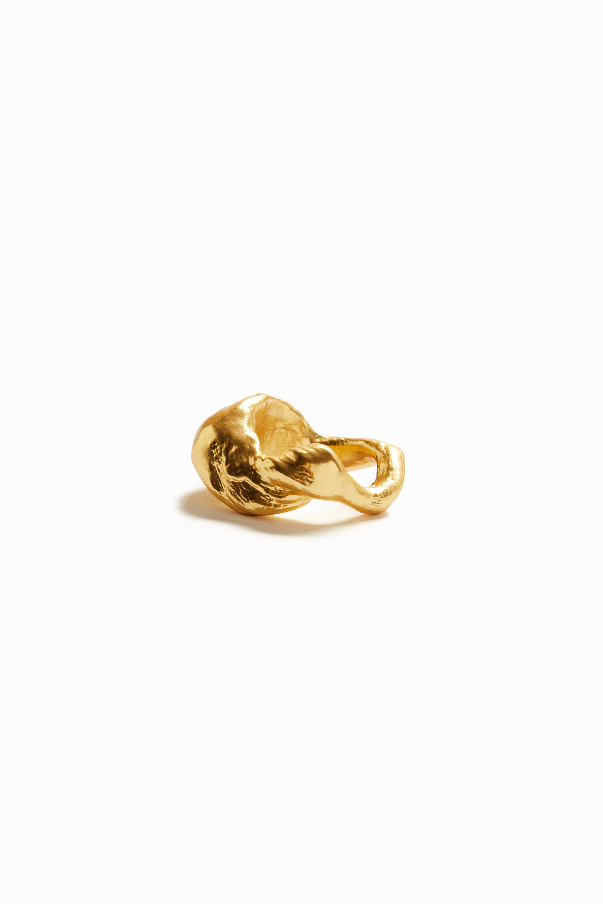 Bague formes organiques plaquée or Zalio