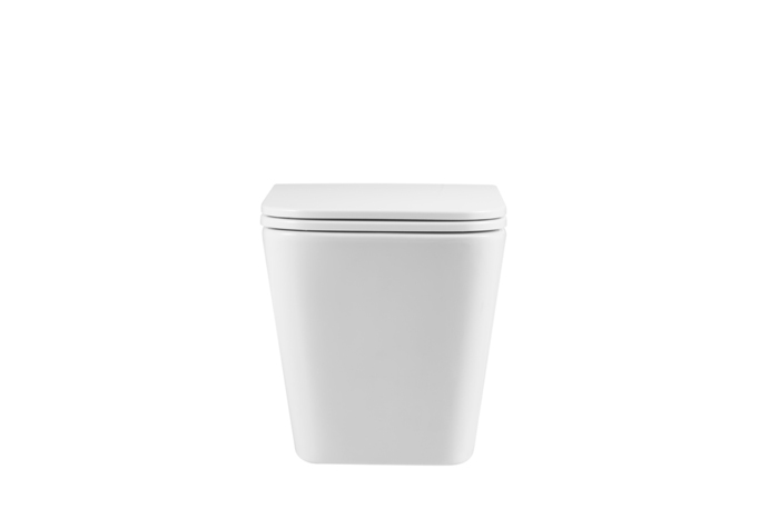 Væghængt toilet kantet m/Vortex skyl - hvid