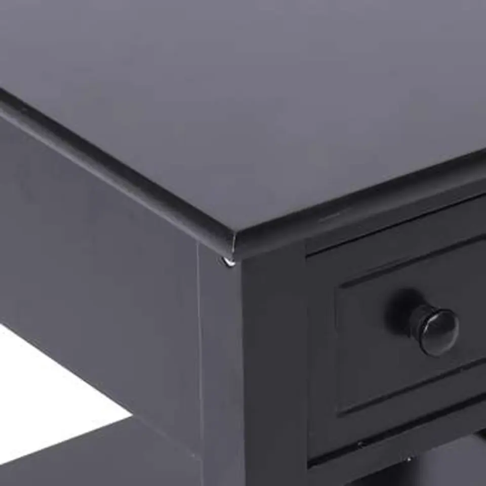 vidaXL - Bijzettafel - Zwart - Hout