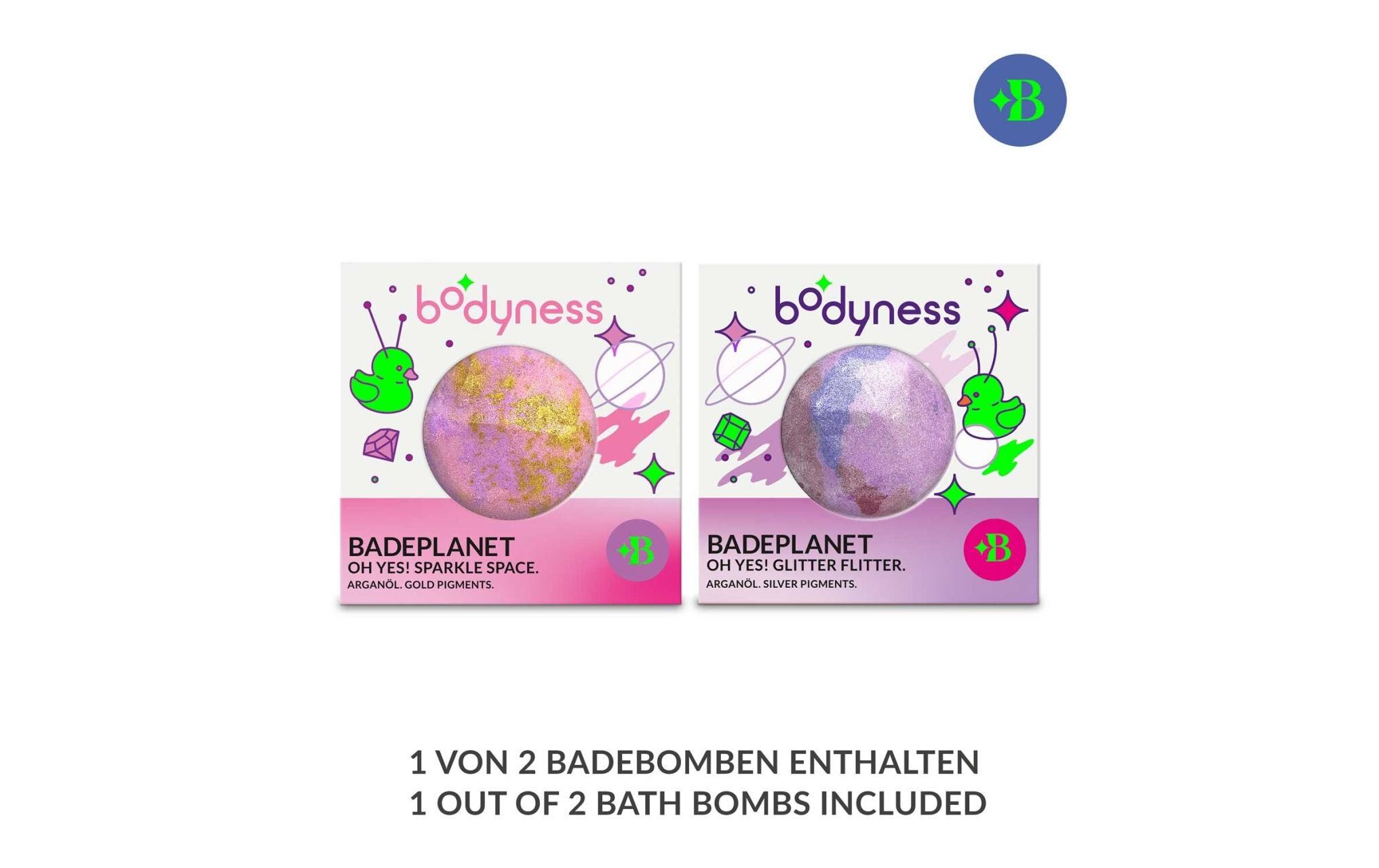 Bodyness Bade Planet 1 Stück, assortiertBadebombe sorgt für ein luxuriöses Badeerlebnis
