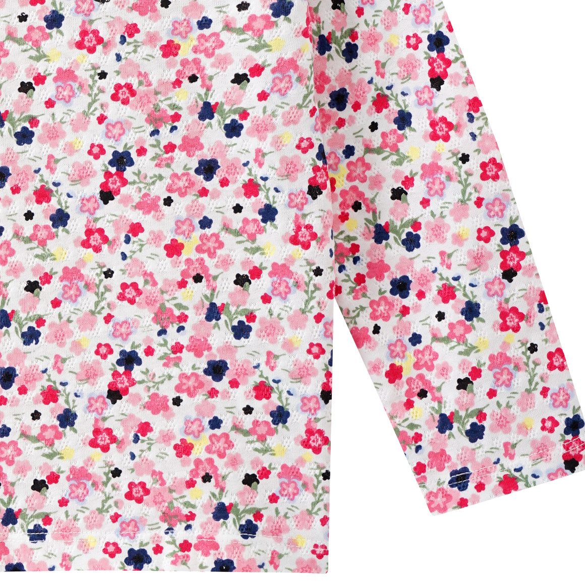 Topomini Baby Langarmshirt aus Bio-Baumwolle weiss / rosa / pink