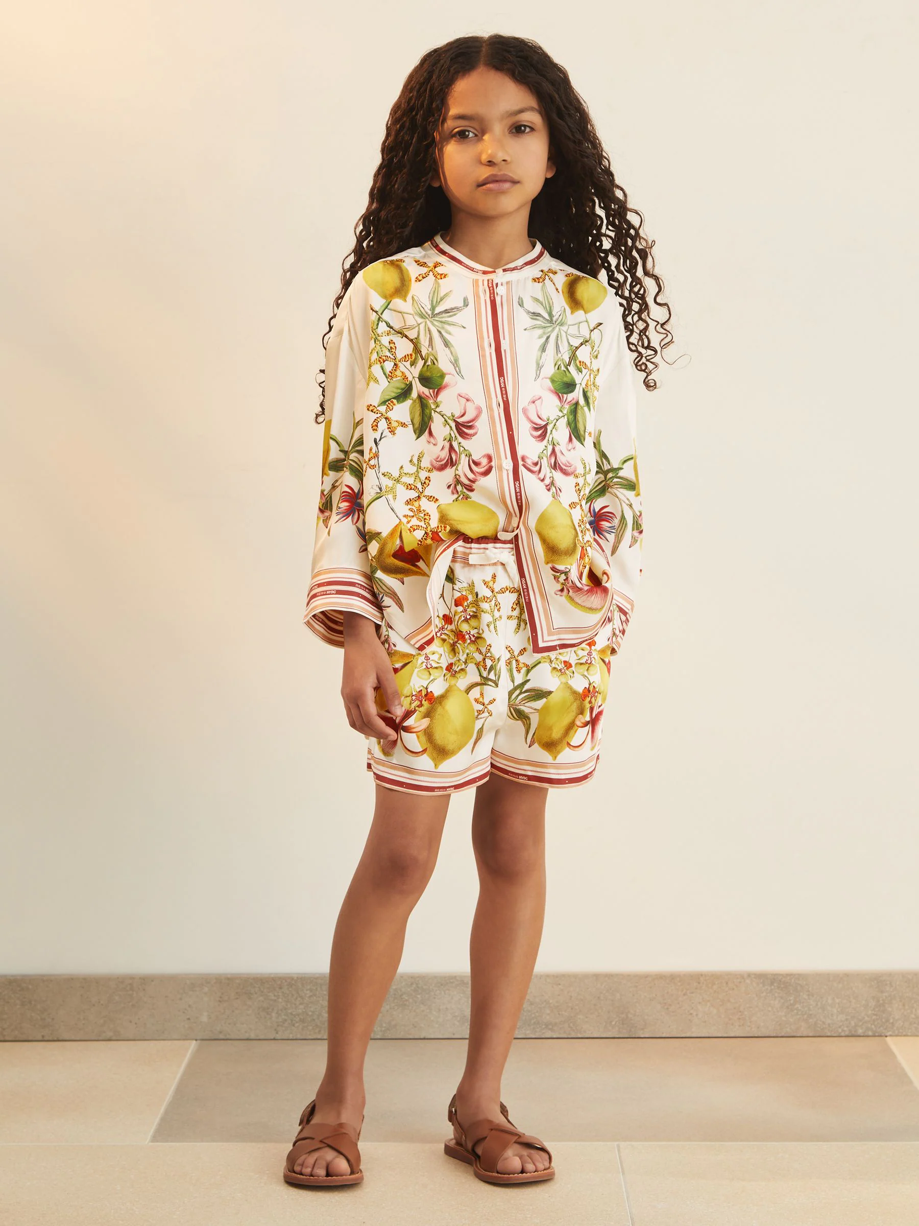 Reiss Sammie Reiss | NYBG Satijnen shorts met bloemenprint