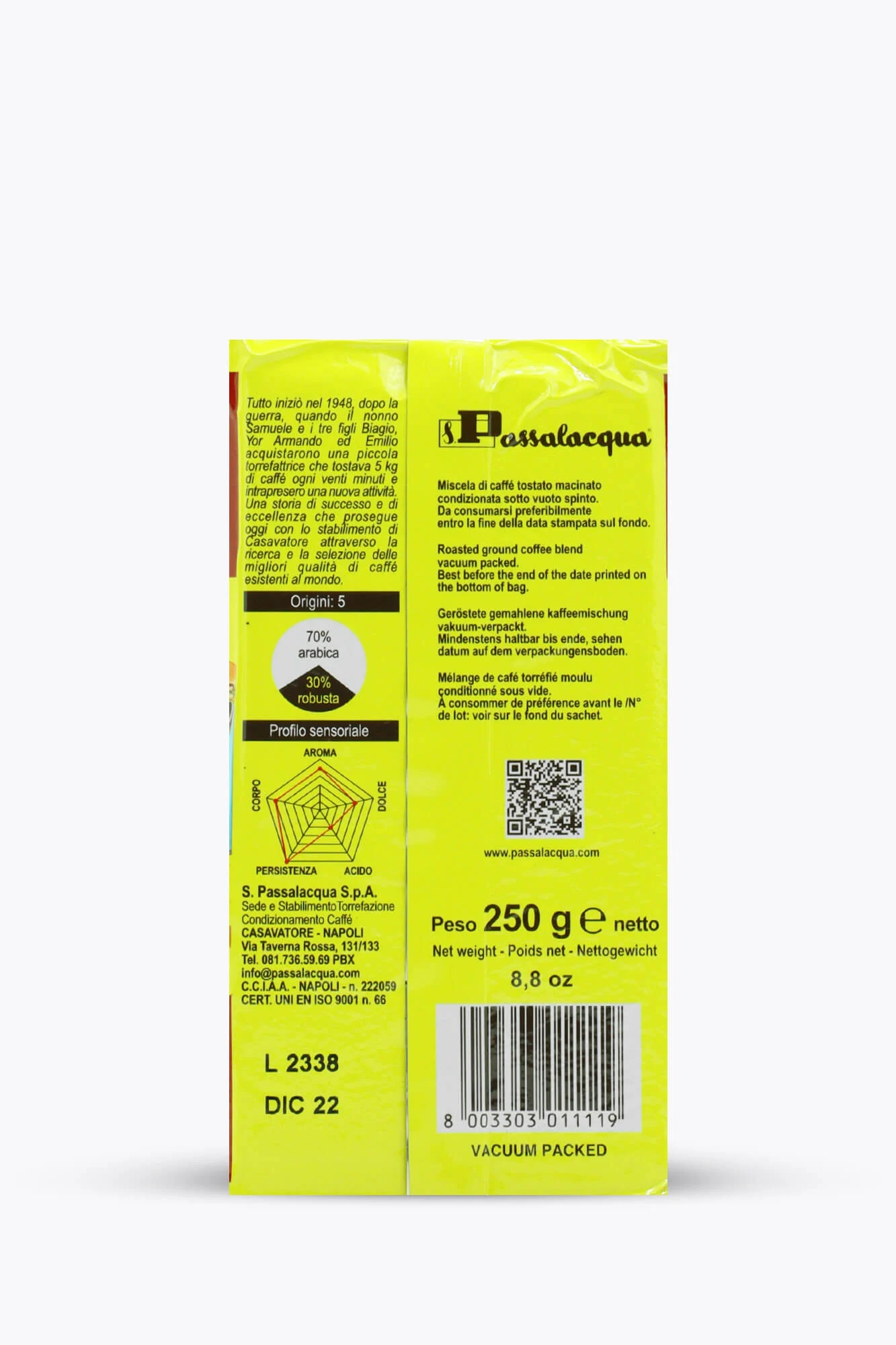 Passalacqua Cremador gemahlen 250g