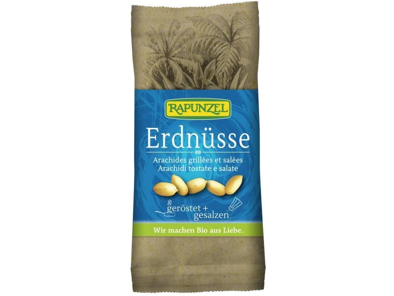 Rapunzel Beutel Bio Erdnüsse geröstet gesalzen 75 g Bio Erdnüsse geröstet, gesalzen