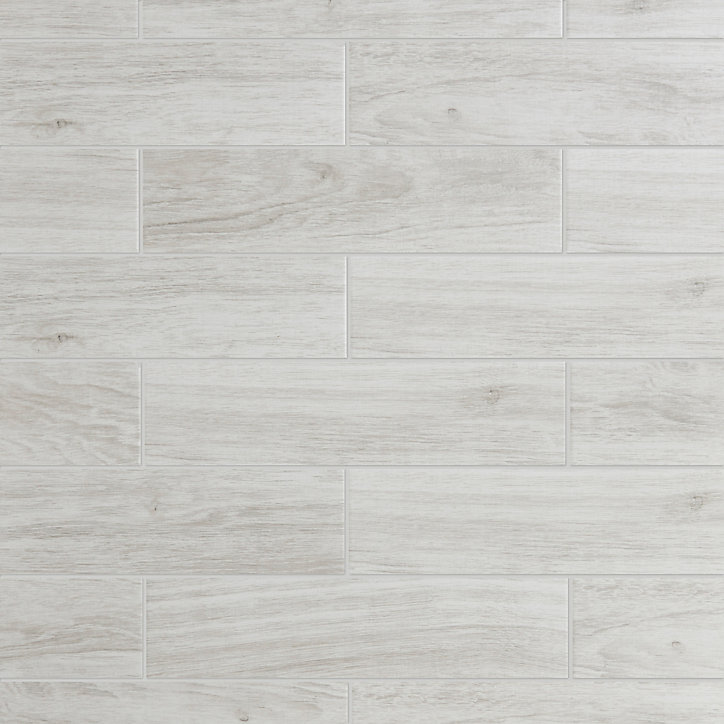 Carrelage sol et mur blanc 15x60cm Wychwood GoodHome