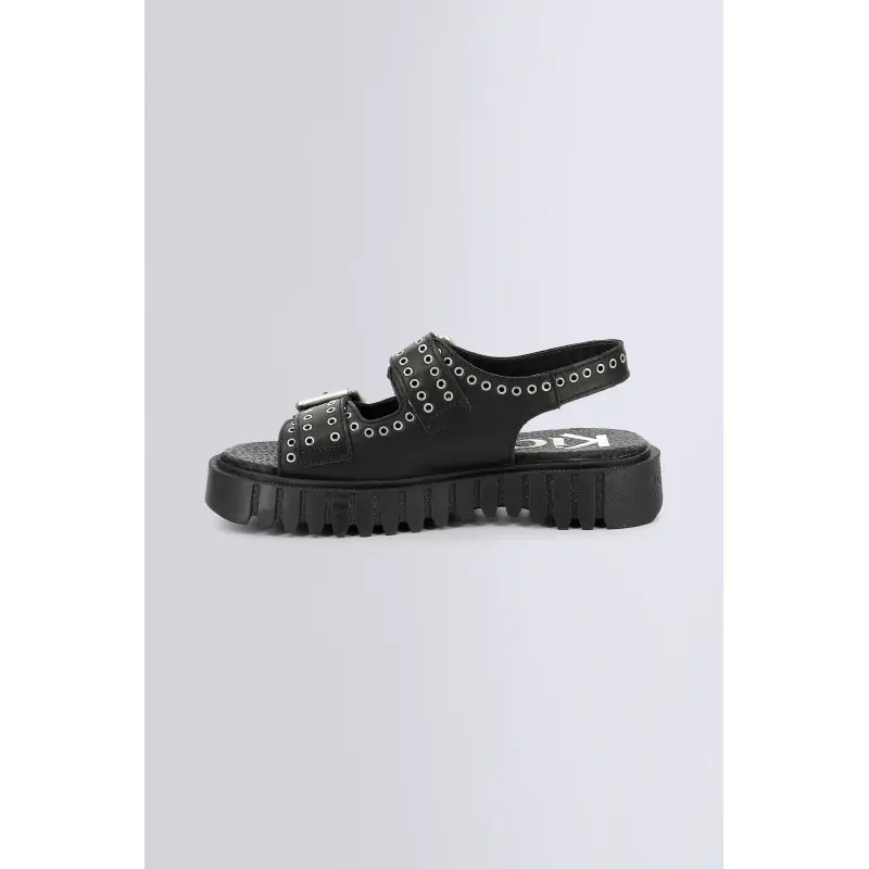 KICK FALK NOIR SANDALES Cuir Femme