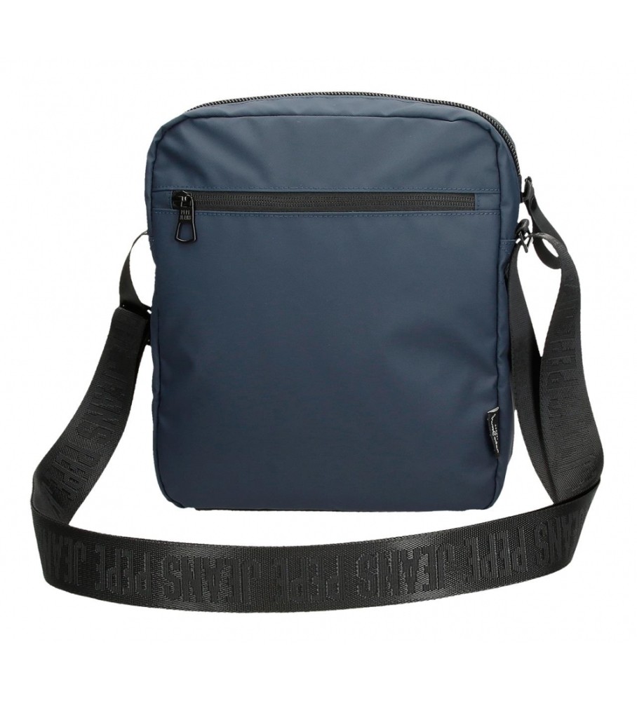 Bolsa de ombro Pepe Jeans Hoxton com suporte para tablet, cor azul marinho.