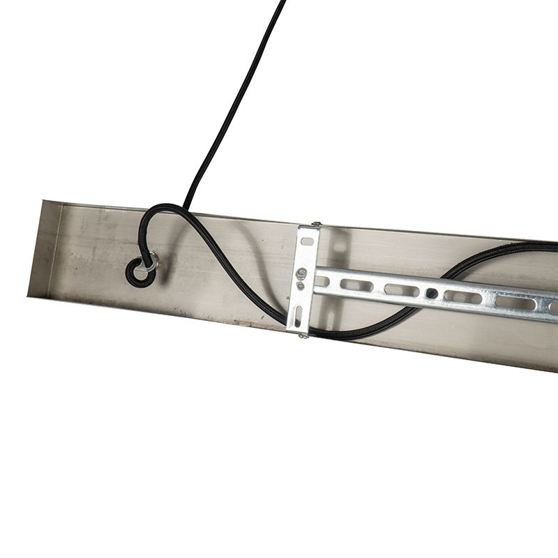 Art deco hanglamp messing met roze glas 3-lichts - Pallon