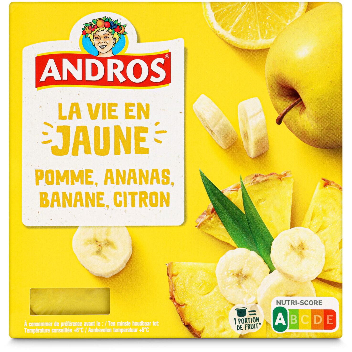 Andros La vie en couleur Jaune 4x100g