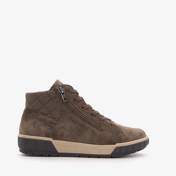 Hush Puppies hoge leren dames sneakers bruin