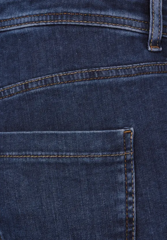 Casual Fit indigo Jeans - mid indigo random wash