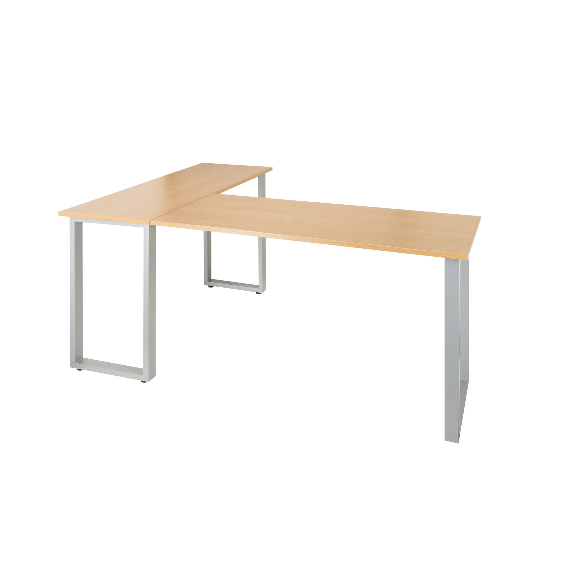 Eckschreibtisch WORKSPACE BASIC I Melaminharzbeschichtete Spanplatte, Gestell pulverbeschichteter Stahl hjh OFFICE
