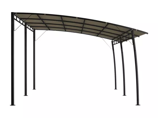 Auvent pare-soleil de jardin 6x3x2,55 m Taupe