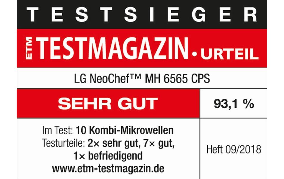 LG Mikrowelle »NeoChef MH6565CPS, Silberfarben« 1000 W