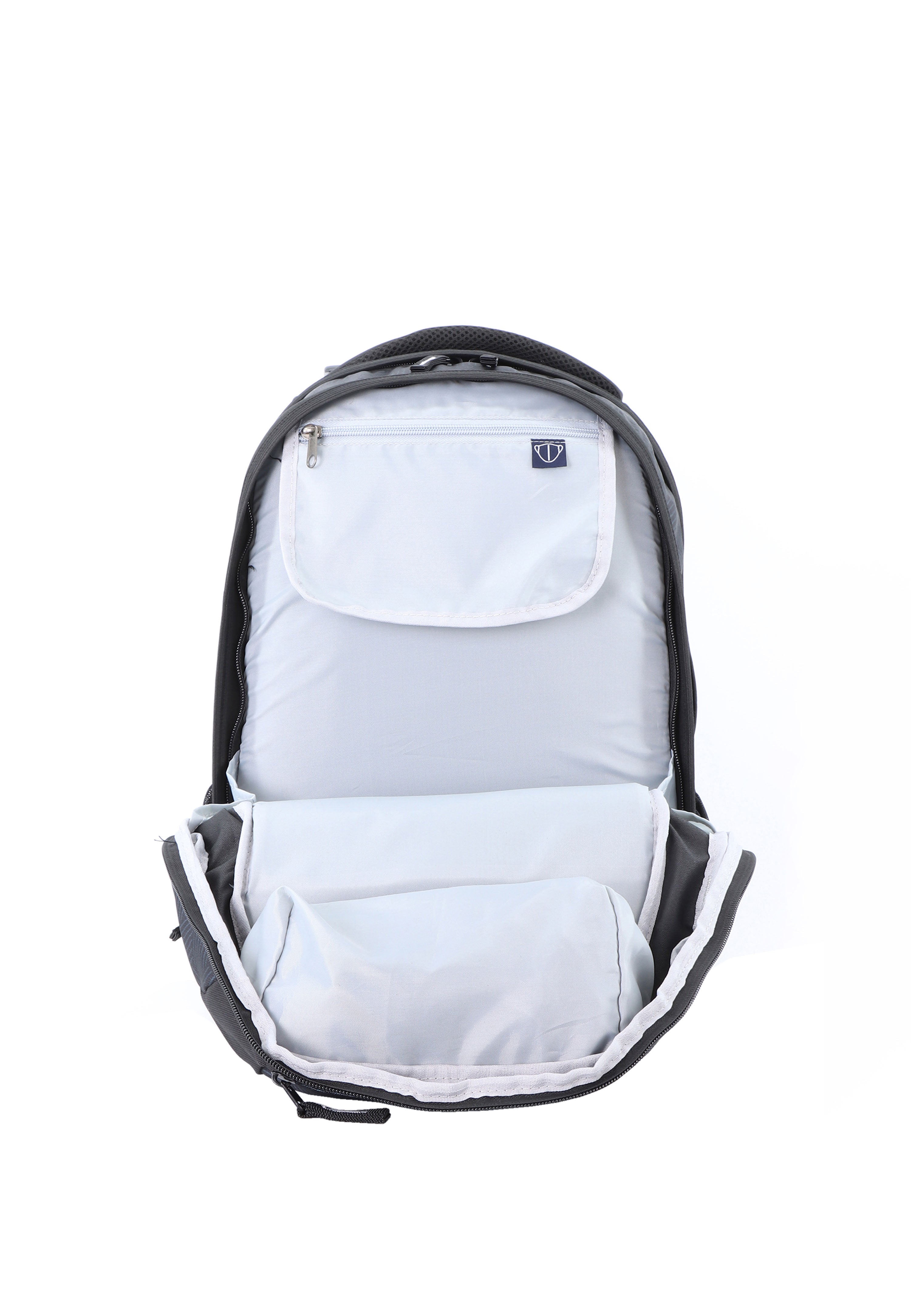 2be School Backpack Rugzak Zwart-Grijs
