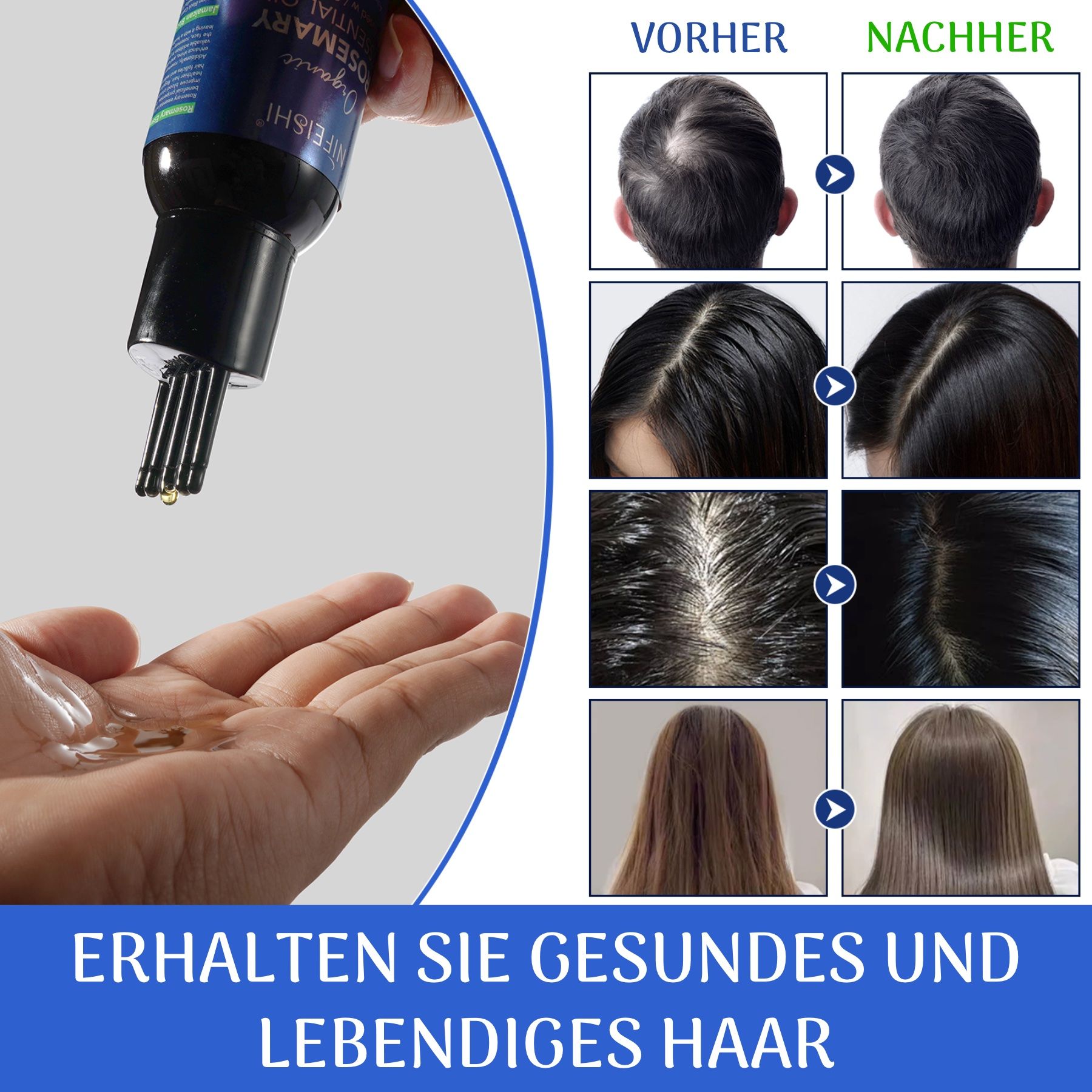 P-beauty Rosmarinöl Rizinus Haaröl für Haarpflege