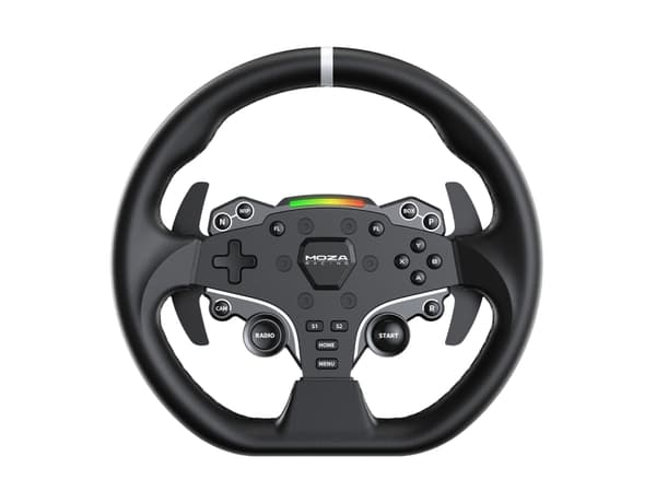 Moza Racing RS20, Ratt + pedaler, PC, Koblet med ledninger (ikke trådløs), Sort, Stål, Aluminium, Lær
