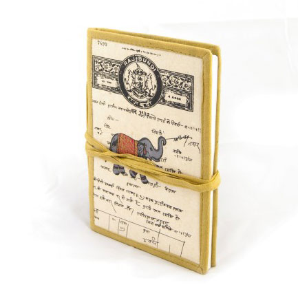 Notizbuch 'Nimantrana' aus handgeschöpftem Papier, B 15 cm, H 20 cm günstig bestellen