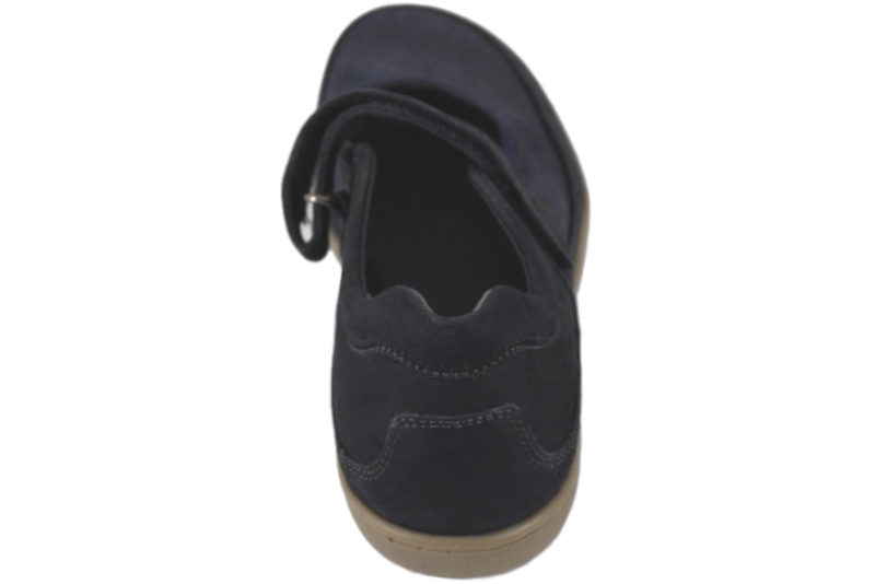 NEW FEET NAVY BLÅ BALLERINA I NUBUCK SKIND