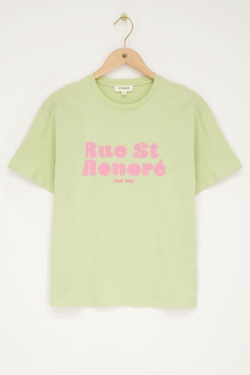 Lichtgroen T-shirt ''Rue st. honoré''