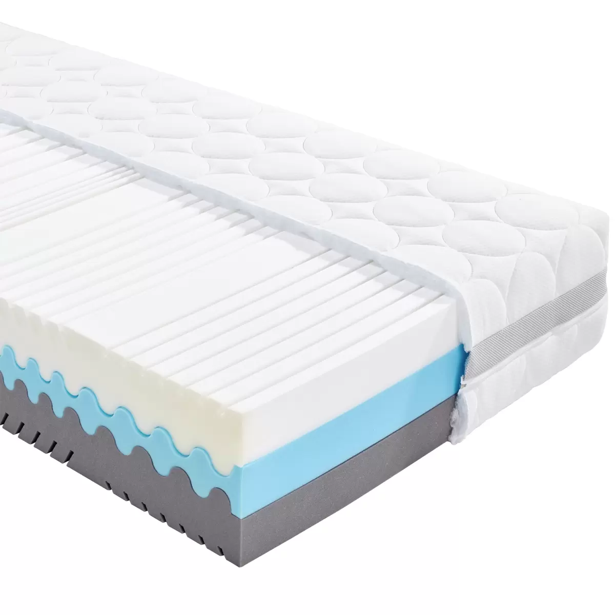 Matratze Silvy Deluxe H3/H4 80 x 200 weiss