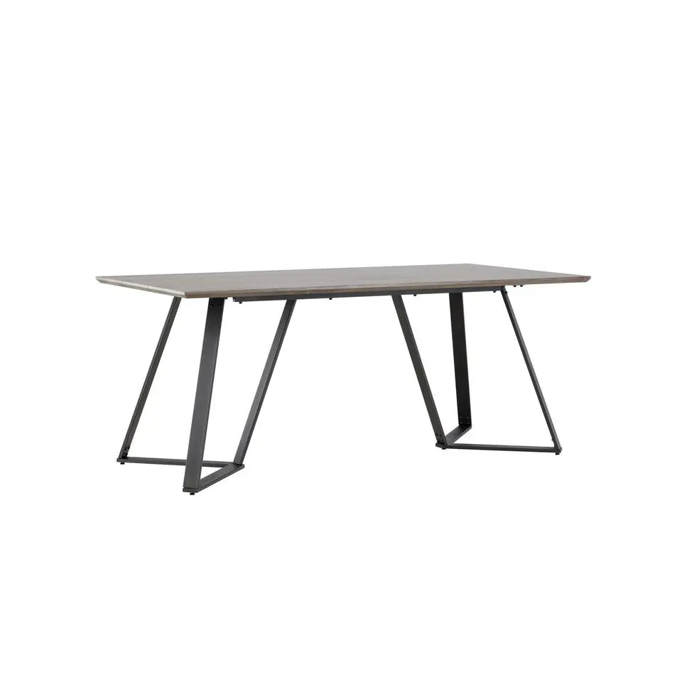 Eettafel Eiken Hout Zwart - 180x90x75cm - Marina