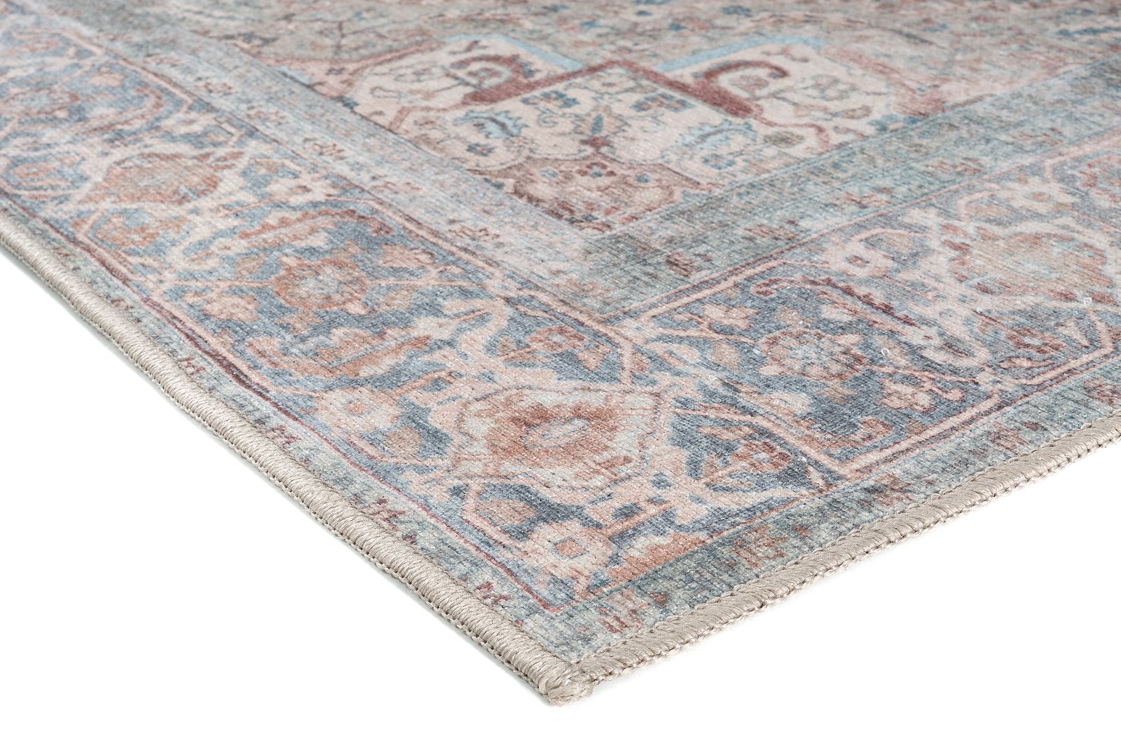 Embrace teppe 200x290cm rødtoner trykt mønster chenille