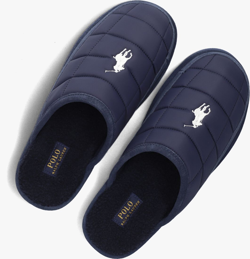 blauwe polo ralph lauren pantoffels reade scuff-dress